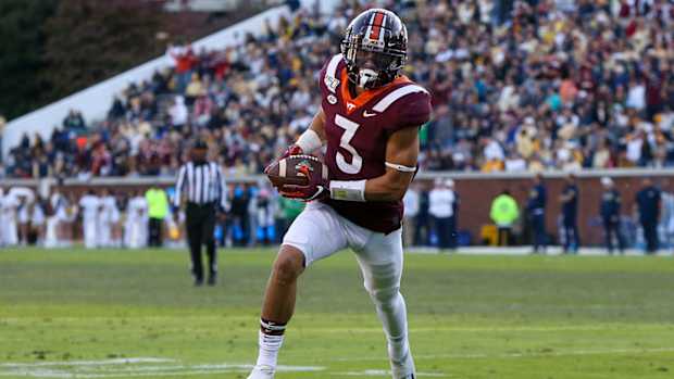 Caleb Farley returns an interception for a touchdown.